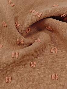 EMERY ROSE Áo cánh dài tay thêu họa tiết trang trí cổ áo kiểu đèn lồng thanh lịch thường ngày cho nữ - Màu Khaki - Xem 3