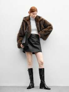 CUCCOO BIZCHIC 女士时尚百搭通勤高跟靴 - 黑色 - 查看 10