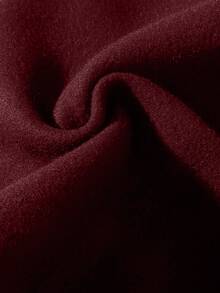 Cotton Men Letter Graphic Sweatshirt & Sweatpants - Burgundy - View 6