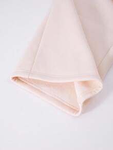 Sparklyn 2pcs/Set Tween Girls Casual Stylish Street Minimalist Round Neck Long Sleeve Jumpsuit & Wide Leg Pants Set, Thermal Lined, Autumn/Winter Fall - Multicolor - View 4