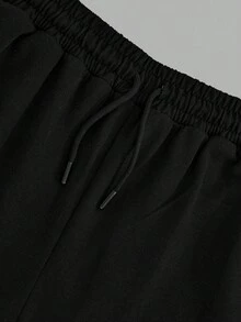 SHEIN Cottnline Men 2pcs Multi Pack Letter Printed Drawstring Waist Regular Short - Multicolor - View 7