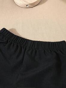 SHEIN 2pcs Baby Boys Elegant Formal Gentleman Suit Set, Including Long Sleeve Blazer Jacket With Fake Pockets And Elastic Waist Pants, No Shirt, No Bow Tie, Suitable For Spring/Autumn, 6 Months To 3 Years Old Boys, Formal Outfit For Wedding, Performance, Party, Birthday, Christmas, Graduation Fall Winter