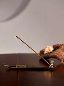 Cirelle 1 Vintage Metal Fisherman Incense Burner, Home Decoration Incense Stick Burner, Zen Stove Suitable For Aromatherapy And Meditation, Fisherman Fishing Line Incense Holder Alloy Wire Incense Holder Tea Ceremony Incense Burner Incense Burner Home Indoor - Multicolor - View 3