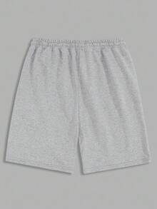 SHEIN Cottnline Men 2pcs Multi Pack Letter Printed Drawstring Waist Regular Short - Multicolor - View 6