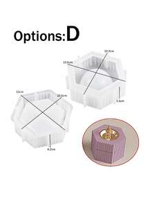 1set Incense Burner Concrete Silicone Mold Square Round Hexagon Heart Furnace Diffuser Storage Mould DIY Resin Craft Molds Home Decor - White - View 11