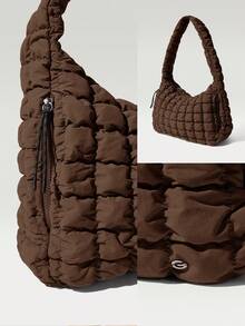 GLOWMODE Quilted Water-Resistant Carryall Shoulder Bag - Brown - View 5