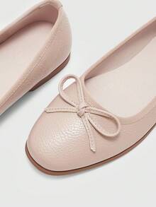 CUCCOO BIZCHIC Giày lười đế bằng họa tiết nơ đa năng thường ngày dành cho nữ - Rượu sâm banh - Xem 6