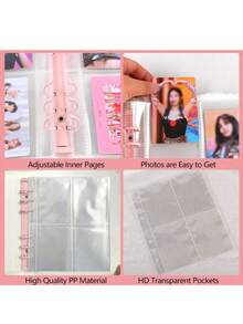 Álbum de fotos de peluche, libro de almacenamiento de tarjetas pequeñas de tres pulgadas, álbum de ídolos estrella, colección de tarjetas - multicolor - Ver 6