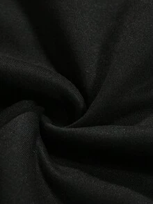 ROMWE MEN Goth 男士黑色火焰骷髅图案舒适连帽衫 - 黑色 - 查看 3