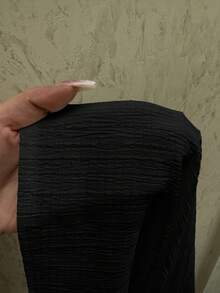 SHEIN EZwear Women's Casual Vacation Multi-Layer Cake Skirt, Suitable For Summer - Black - View 4