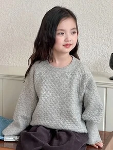 DAZY Girls Young Girl Comfortable Cute Pullover Sweater Fall,Winter - Grey - View 8