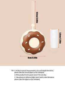 PETSIN 1 Piece Portable Donut Lint Roller, Tear-Off Replacement Core, Home Use Lint Removal, Hair Removal, Pet Hair, Paper Scraps, Easily Handle Can Be Carried With You, Tear And Use, Pet Supplies