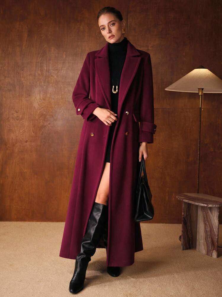 DOUBLE BREASTED BELTED OVERCOAT