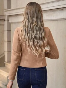 Solivie Women's Casual Everyday Zip-Up  Jacket, In Autumn/Winter,Fall