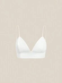 SHEIN BASICS 2件組休閒性感純色短版細肩帶圓領寬鬆短袖T恤，夏季上衣，適合夜店聚會，白色 - 白色 - 查看 3