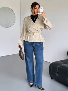 Firerie Áo khoác gió tay dài phong cách Y2K dáng rộng, rộng rãi, cỡ lớn, thời trang xuân/thu; Thích hợp cho Ngày lễ tình nhân, Hòa nhạc, Biểu diễn, Hẹn hò, Tiệc tối trang trọng, Tiệc dạ hội, Đám cưới, Gợi cảm, Thanh lịch, Đi làm, Trở lại trường, Kỳ nghỉ, Bãi biển, Lãng mạn, Phong cách công sở, Phong cách nàng tiên cá, Tiệc sinh nhật - Màu Khaki - Xem 7