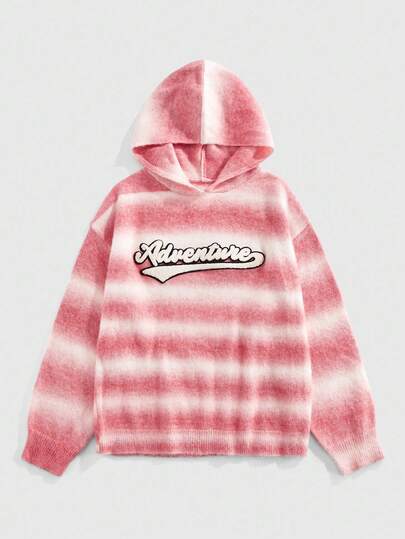 Street Life Men's Casual Drop Shoulder Striped Knit Sweater, Fall Winter