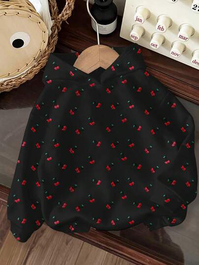 Baby Girl Casual Loose Comfortable Soft Knit Sweatshirt, Suitable For Autumn/Winter Fall