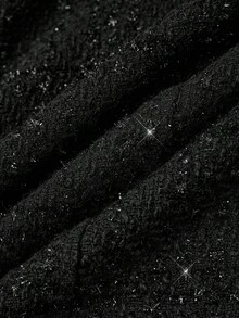 Gownix Abrigo largo con hebilla metálica brillante para otoño/invierno - Negro - Ver 7
