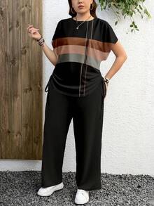 EMERY ROSE Bộ 2 món họa tiết kẻ caro thường ngày cỡ lớn, phù hợp cho mọi mùa - Nhiều màu - Xem 6