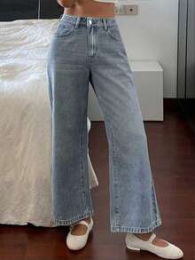 DAZY Women's Casual Flare Jeans, Sexy 7/8 Length Denim Pants