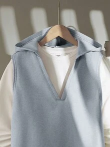 SHEIN 青少年男孩服装：3 件套，包括超大 T 恤、运动裤和长袖 T 恤，适合通勤、上学、休闲、旅行、运动、秋冬 - 淺灰色 - 查看 6