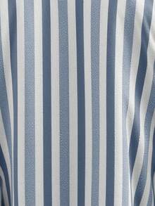 Claim Dot Contrast Stripe Sleeveless Knit Top For Men Summer , Striped Shirt - Blue and White - View 8