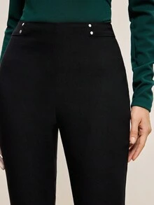 BizChic Quần skinny co giãn màu đen mới mùa Xuân/Hè 2026, kiểu dáng thanh lịch, phù hợp cho công sở hàng ngày, mang phong cách retro thập niên 90, thích hợp cho Giáng sinh, Năm mới, Ngày Valentine, Tiệc tùng, Bãi biển, Lễ tốt nghiệp, Thời trang, Lễ hội, Kỳ nghỉ, Khách dự đám cưới, Bữa ăn trưa, Sân bay, nhiều dịp khác nhau. - màu đen - Xem 6