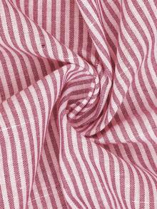 SHEIN 秋装，秋季服装，孕妇装秋冬装条纹袖口衬衫和可调节腰部阔腿裤宽松孕妇两件套孕妇装两件套装棉质两件套夏季裤子套装两件亚麻套装女士阔腿裤套装 - 紅白色 - 查看 10