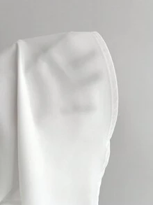 Elamini 2pcs Women's Fashion Corduroy Vest With Collar & Flared Sleeve Shirt Set, White, Suitable For Autumn/Winter Fall Cloth For Women - Multicolor - View 5