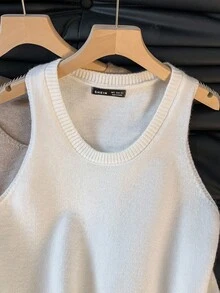 Elamini 2件套女士休闲羊毛衫和无袖针织上衣套装 - 彩色 - 查看 3