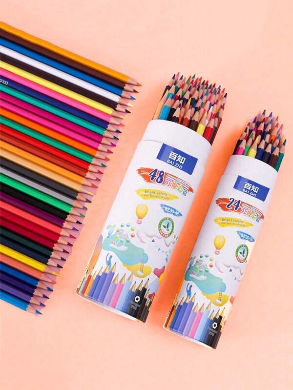 Lápices de colores de acuarela borrables, set de dibujo mixto (rico en colores) para principiantes