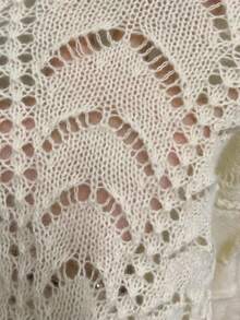 SHEIN Áo cánh dài tay cổ tròn màu trơn cho nữ mặc thường ngày năm mới - Màu be - Xem 4