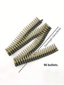 塑料子弹 - 适用于角色扮演、锐舞派对、朋克配饰、男女皆宜的礼物、愚人节恶作剧、生日礼物、玩具枪道具、嘻哈时尚的仿真子弹 - 彩色 - 查看 2