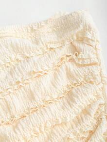 Sweetra Vestido floral con abertura y lazo en el pecho, vestido ajustado con abertura y cintura ceñida - Amarillo - Ver 4