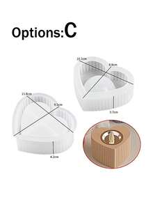 1set Incense Burner Concrete Silicone Mold Square Round Hexagon Heart Furnace Diffuser Storage Mould DIY Resin Craft Molds Home Decor - White - View 13