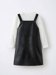 Maija Kids Maija Kids 2件套年轻女孩立领长袖T恤连衣裙