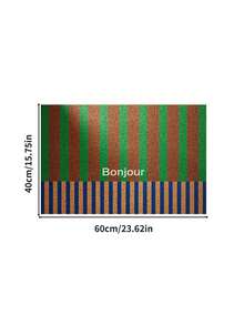 Joivida 1 块耐用门垫 - 防污户外迎宾垫，防滑户外室内入口可洗前门地毯入口地毯室内外地毯万圣节门垫棉质编织条纹小面积地毯适用于门廊/浴室/农舍/家庭入口