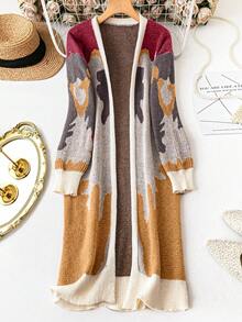 EMERY ROSE Mehrfarbige Damencardigan in Mittellänge