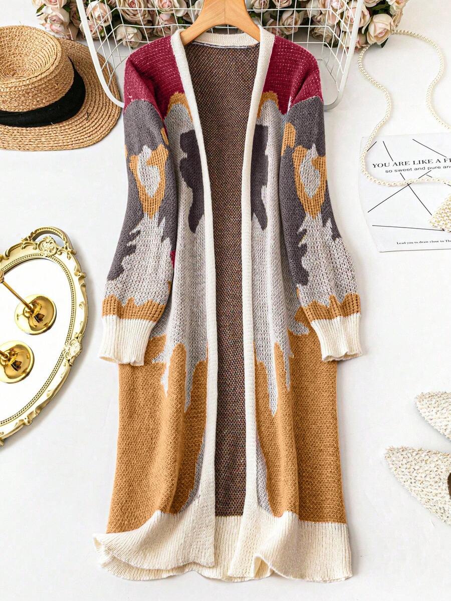 EMERY ROSE Mehrfarbige Damencardigan in Mittellänge