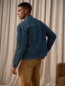 RivetRise Herren Vintage Destroyed Loose Fit Denim Jacke im Western Vintage Stil, Herbst