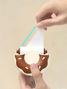 PETSIN 1 Piece Portable Donut Lint Roller, Tear-Off Replacement Core, Home Use Lint Removal, Hair Removal, Pet Hair, Paper Scraps, Easily Handle Can Be Carried With You, Tear And Use, Pet Supplies