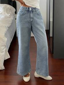 DAZY Women's Casual Flare Jeans, Sexy 7/8 Length Denim Pants