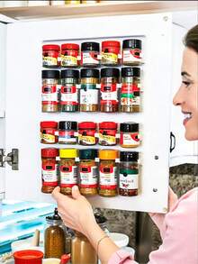Giá đựng đồ nhà bếp / Giá đựng lọ gia vị Kẹp miệng chai đơn giản Kẹp thực phẩm Kẹp nhà bếp - trắng - Xem 2