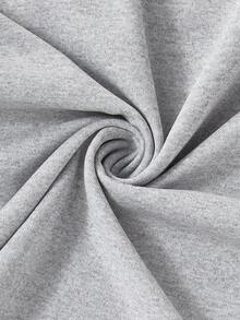 2 件套青少年男童休闲睡衣套装，灰色纯色上衣，前口袋和游戏机印花，搭配经典黑白条纹裤，适合春、夏、秋、冬 - 灰色 - 查看 5