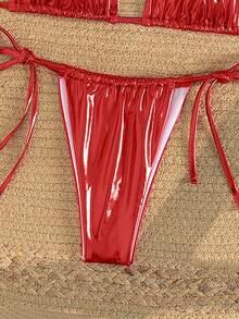 Swim Basics 2025 Solid Color Bikini Swimsuit - Micro Triangle