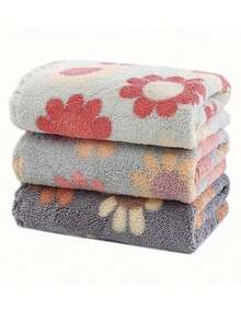 2/5/10 件波西米亚花卉图案清洁布 - 超强吸水、快干、柔软涤纶 - 奢华家居必备（颜色随机）