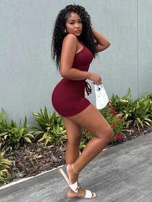 Alexandranx Nuevo conjunto de verano y primavera de moda para mujeres para festival de música, Pascua, Nashville, fiesta de cumpleaños, graduación, estudiante, uso diario casual, versátil básico, ocio, viaje en crucero, playa, tomar el sol, estilo callejero con espalda descubierta y nudos