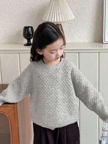 DAZY Girls Young Girl Comfortable Cute Pullover Sweater Fall,Winter - Grey - View 5