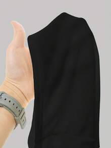 SHEIN 少女闪亮垂褶领露背吊带上衣，适合邮轮、万圣节、晚宴、生日、返校节、运动、返校、度假、大学风、复活节、音乐节、毕业典礼、家庭聚会等场合。 - 黑色 - 查看 5